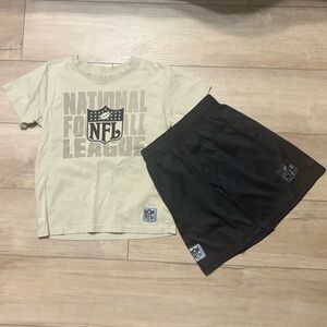 NFL Black Logo Shorts with Blue Shield Tag